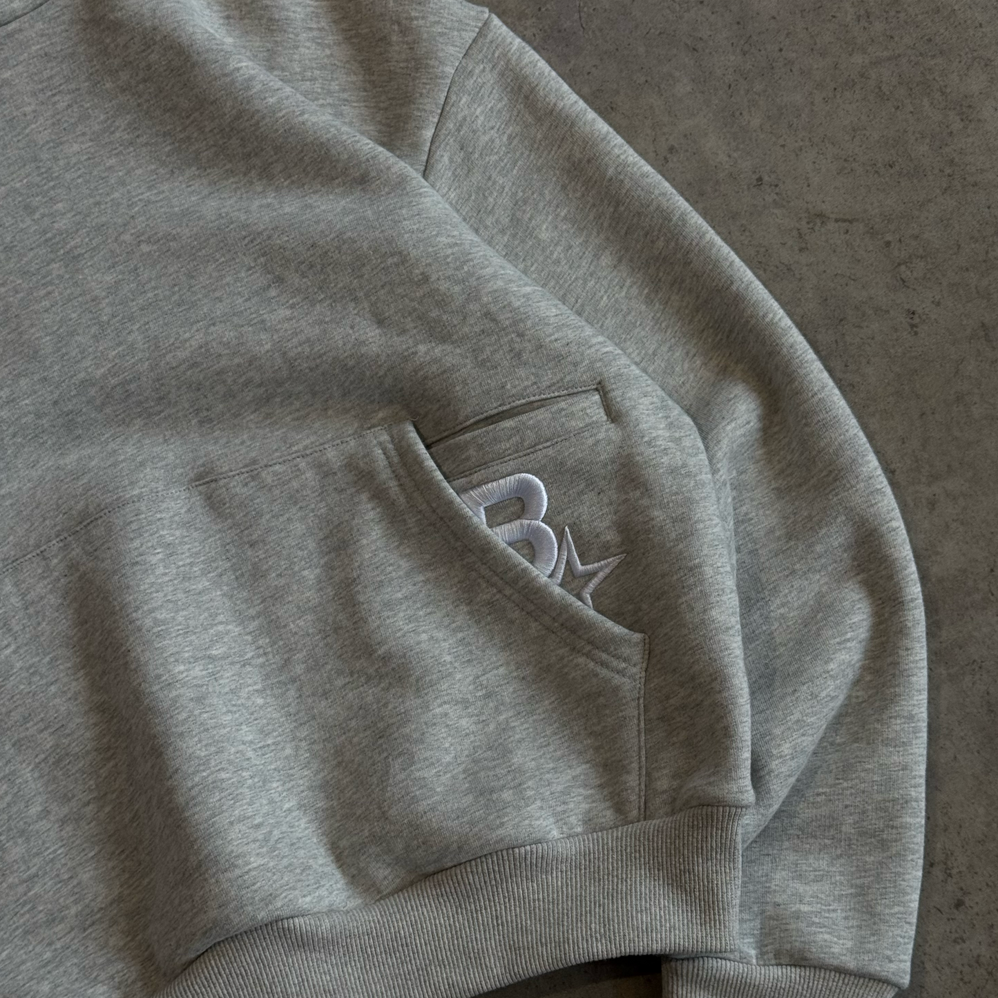 *NEW* B* PHONE POCKET HOODIE - GREY