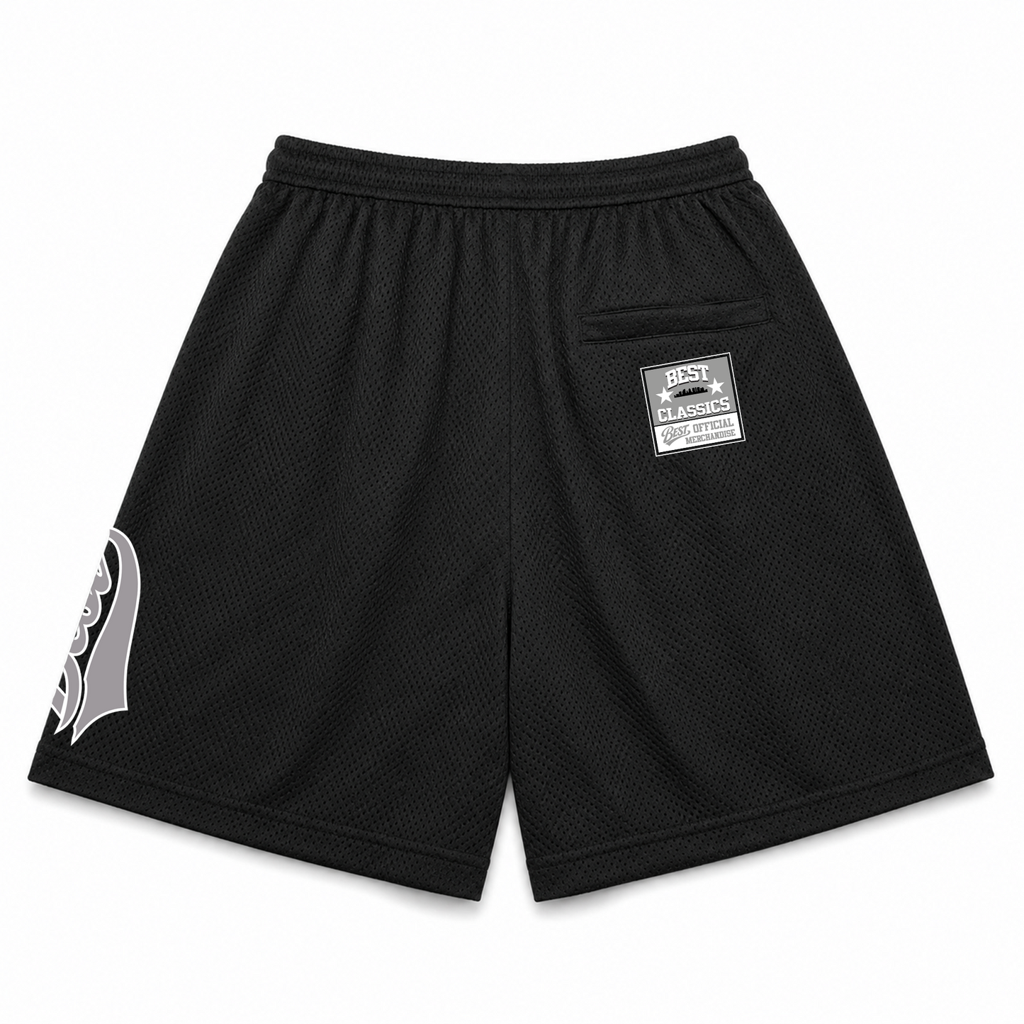 *NEW* SCRIPT MESH SHORTS - BLACK