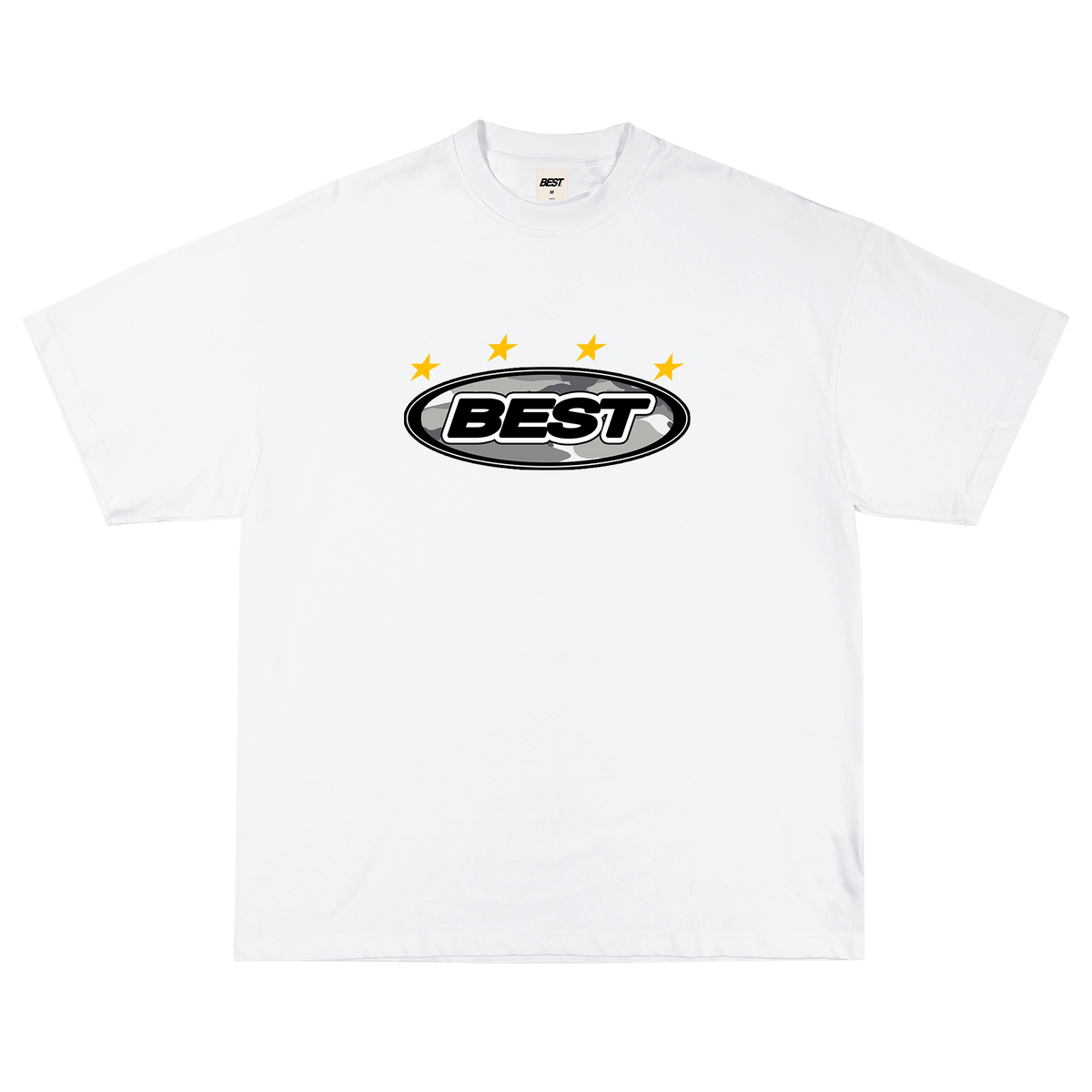 SNOW CAMO OVAL TEE - WHITE