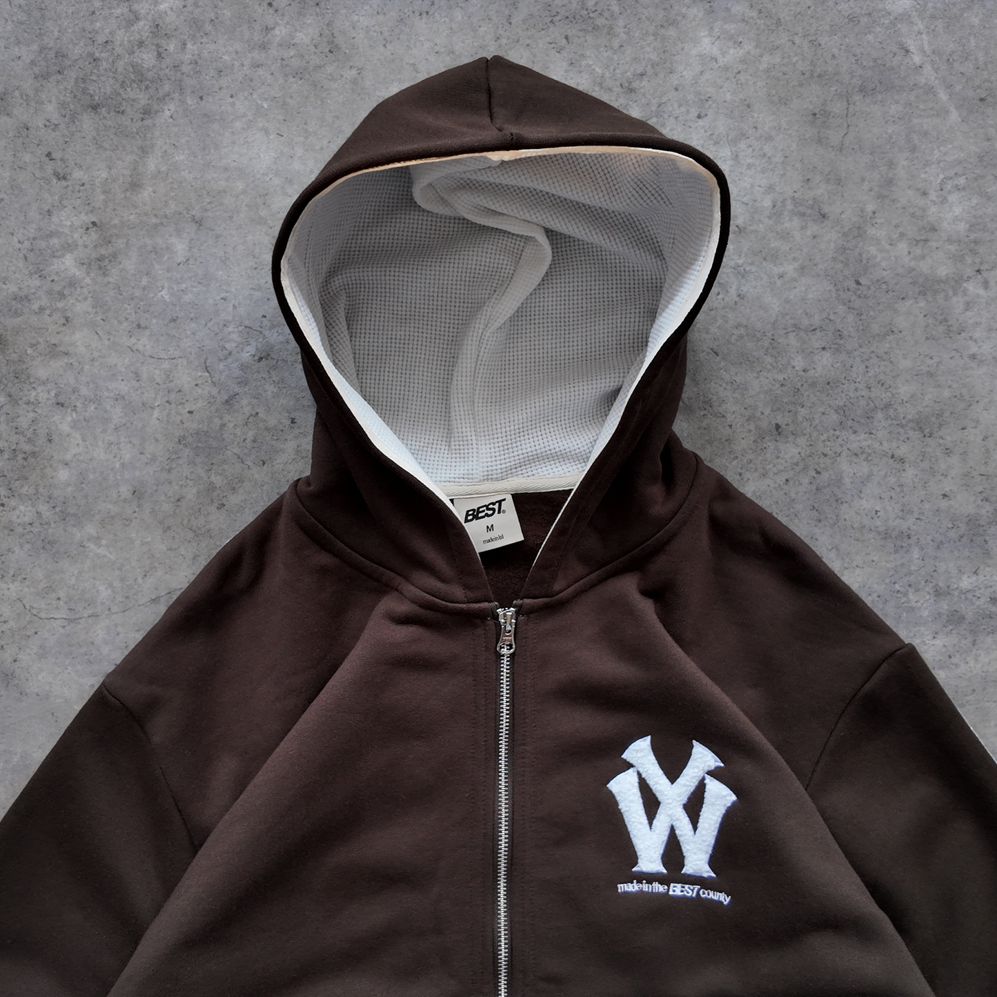 *NEW* WY DOUBLE ZIP HOOD - BROWN