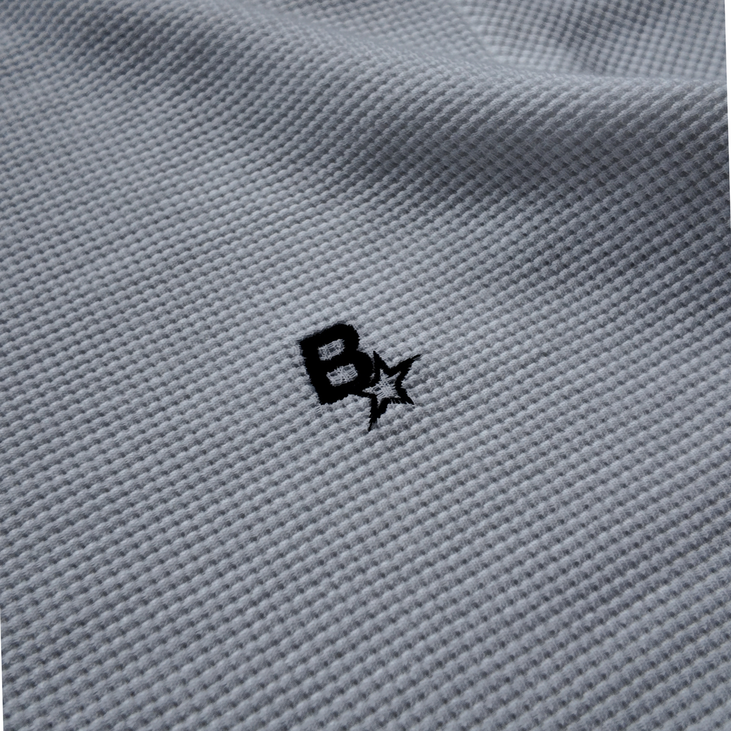 B* LONGSLEEVE WAFFLE TEE - WHITE